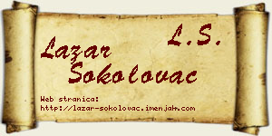 Lazar Sokolovac vizit kartica